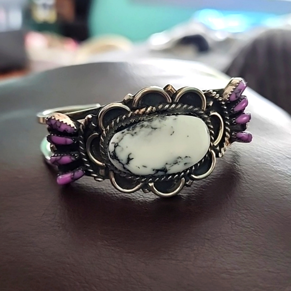 Nickel silver and white buffalo